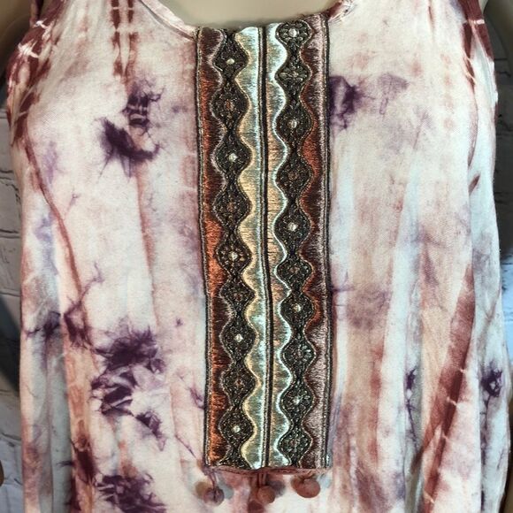 Sacred Threads Tunic Length Tie Dye Dress S - Picture 3 of 8